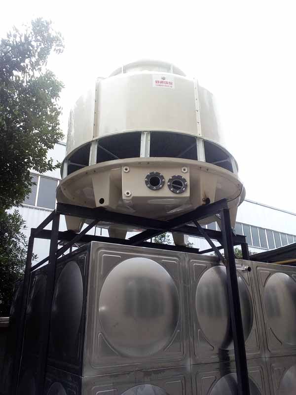 成都龙泉100T冷却塔安装现场 使用单位：华源印铁制罐(成都)有限公司