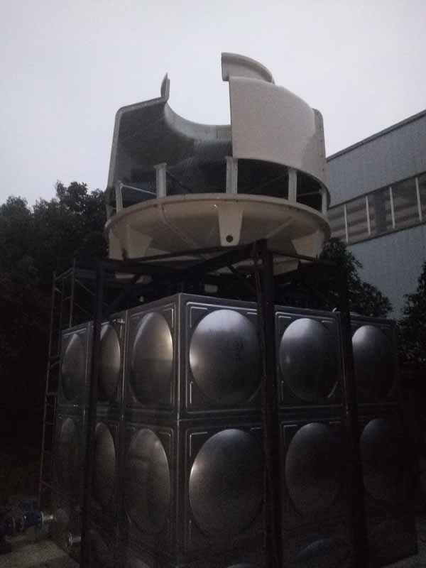 成都龙泉100T冷却塔安装现场 使用单位：华源印铁制罐(成都)有限公司
